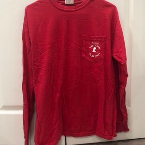 TKE Greek red cotton long sleeve